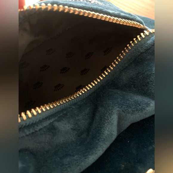 NWT Juicy Couture Black Label Teal Velour Mini Backpack! - Picture 6 of 10